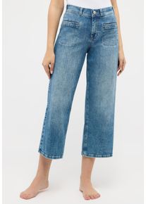 Angels Damen Stretch-Jeans "LINN POCKET"light blau random used, casual, Gr. 44, Denim/Jeans, Obermaterial: 67% Baumwolle, 31% Polyester, 2% Elasthan,