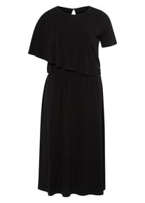 Emilia Lay - Heavy-Jersey-Kleid mit Rundhals-Ausschnitt, schwarz, Gr. 40 / M