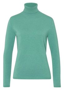 include - Rollkragen-Pullover aus Schurwolle und Kaschmir, grün, Gr. 36 / S - Schurwolle