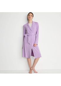 LANDS' END Bademantel mit Paspeln, Damen,  Lila, Elasthan/Viskose-Mischung, by Lands' End