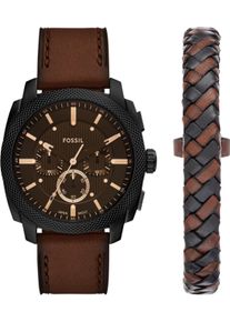 Fossil Herren Chronograph "MACHINE (NEW GENERATION)"braun, Armbanduhren, Quarzuhr, Armbanduhr, Herrenuhr, Edelstahlarmband, analog