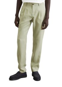 Marc O'Polo MARC O'POLO Herren Chinohose "mit elastischem Bund"summer sage, casual, Gr. 32, unifarben, Obermaterial: 100% Leinen, Hosen