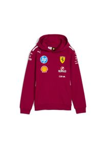 Puma Kinder Kapuzenpullover "Scuderia Ferrari HP 2025 Team Hoodie Jugendliche"schwarz cherry rot, Gr. 128, Obermaterial: 100% Baumwolle;