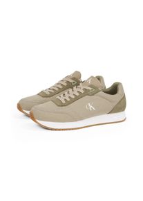 Herren Sneaker "RUNNER SOCK LACEUP MG CANVAS", Calvin Klein Jeans, Gr. 44taupe, khaki, Textil, sportlich, Schuhe, Freizeitschuh, Halbschuh,