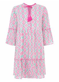 Zwillingsherz Damen Sommerkleid ""Ovale Ranken""mittelpink, modisch, Gr. LXL, gemustert, Obermaterial: 100% Baumwolle, Kleider, mit Tasseln,