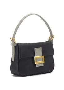 Mini Bag Vivance "Minibag", Damen, Gr. B/H/T: 19cm x 13cm x 5cm, schwarz, Lederimitat, unifarben mit Farbeinsatz, Taschen, Schultertasche, Henkeltasche, Handtasche VEGAN