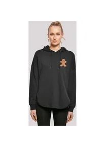Kapuzenpullover F4NT4STIC ""Gingerbread Lebkuchen"", Damen, Gr. M, schwarz, Obermaterial: 100% Baumwolle, casual, oversize, Langarm, Pullover, Print