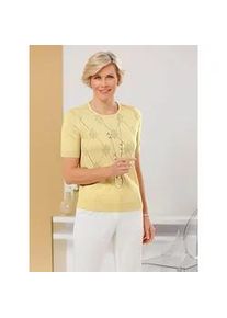 Classic Dog Kurzarmpullover CLASSIC "Pullover", Damen, Gr. 54, gelb (vanille), 100% Polyacryl, unifarben, Pullover