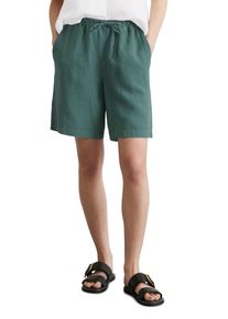 Marc O'Polo MARC O'POLO Damen Shorts "mit teil-elastischem Bund"summer pine, casual, Gr. 46, unifarben, Obermaterial: 100% Leinen; Futter: 100% Baumwolle, Hosen