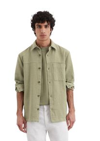 Marc O'Polo MARC O'POLO Herren Hemdjackemult, oak ash, casual, Gr. S, Web, Obermaterial: 100% Baumwolle, Jacken, Lebendige Crinkle-Struktur