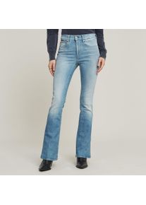 G-Star Raw G-STAR Damen Bootcut-Jeans "3301 Flare Wmn"vintage alloy blau, casual, Gr. 30, Denim/Jeans, Obermaterial: 98% Baumwolle, 2% Elasthan, Jeans
