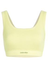 Sport-BH Icebreaker Merino Rib Lotus Bra Damen (Gr L |gelb)