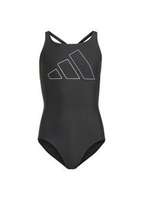 Adidas Big Bars Suit Badeanzug Kinder (Gr 116 |grau/schwarz)