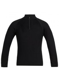 Icebreaker 260 Tech L/S Half Zip Merinounterwäsche Kinder (Gr 2 |schwarz)