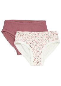 Minymo Briefs 2-Pack Unterhose Kinder (Gr 116 |weiß/rosa)