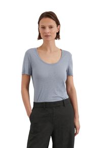 Marc O'Polo MARC O'POLO Damen T-Shirt "aus Leinen-Lyocell-Mix"nordic sea, Basic, Gr. L, unifarben, Obermaterial: 55% Leinen, 45% Lyocell, Shirts