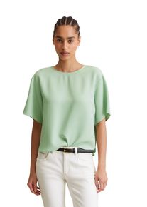 Marc O'Polo Damen Kurzarmbluse "aus TENCEL Lyocell"mint mist, Gr. S, MARC O'POLO DENIM, unifarben, Obermaterial: 100% Lyocell, Blusen