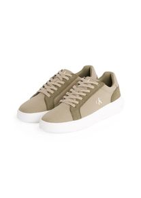 Herren Sneaker "CHUNKY CUPSOLE MG CANVAS", Calvin Klein Jeans, Gr. 44taupe, khaki, Textil, sportlich, Schuhe, Halbschuh, Schnürschuh, Freizeitsneaker