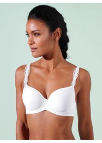 Viania sheego Große Größen T-Shirt-BH mit Bügel, weiß, Größe 90B - Damen