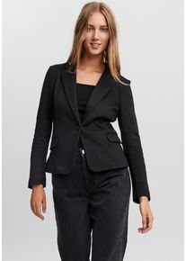 Véro Moda VERO MODA Damen Jerseyblazer "VMJULIA LS BLAZER", schwarz, feminin, Gr. 34, unifarben, Piquu00e9, Jersey, Obermaterial: 66% Polyester, 34% Baumwolle,