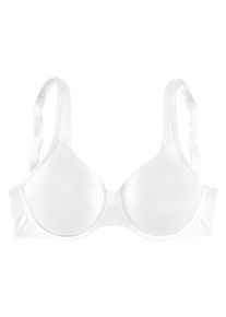 Lascana Damen Minimizer-BH, Gr. 75, weiß, Microtouch, Obermaterial: 82% Polyamid (TACTEL), 18% Elasthan (LYCRA), klassisch, BHs, mit Bügel und