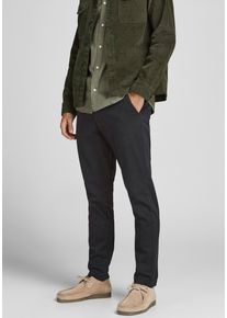 Jack & Jones JACK & JONES Herren Chinohose "MARCO DAVE", schwarz, modisch, Gr. 33, Obermaterial: 98% Baumwolle, 2% Elasthan, Hosen