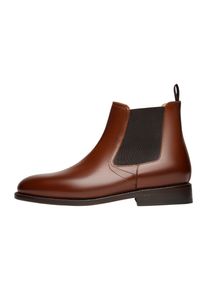Henry Stevens Damen Schlupfboots "Ella CB Businessschuh", Gr. 6, braun, Leder, klassisch, Schuhe, Damen Chelsea Boots Leder handgefertigt, Stiefelette