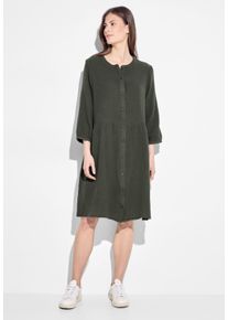 Cecil Damen Sommerkleid, grün, casual, Gr. XL, unifarben, Web, 100% Baumwolle, Kleider, aus 100% Baumwolle