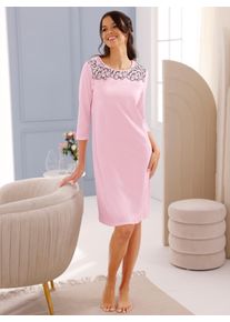 wäschepur WÄSCHEPUR Damen Nachthemd "Nachthemd", Gr. 36, rosa, 100% Baumwolle, unifarben, geblümt, gemustert, Kleider
