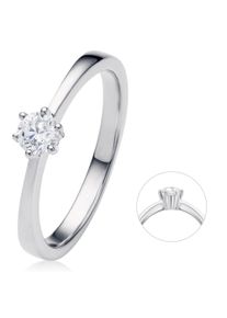 ONE ELEMENT Damen Diamantring "0.2 ct Diamant Brillant Ring aus 585 Weißgold", 51, Weißgold 585-Diamanten, silber, Weißgold 585, Diamanten,