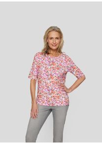 Rabe Damen T-Shirt, orange, casual, Gr. 40, bedruckt, Obermaterial: 92% Viskose, 8% Elasthan, Shirts, mit All-Over Print