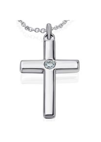 ONE ELEMENT Damen Ketten-Anhänger "0,03 ct Diamant Brillant Anhänger aus 585 Weißgold", 0.03 ct mit Diamant, Weißgold 585-Gold, silber, Weißgold 585,