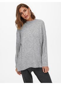 Only Damen Strickpullover "ONLSILJA L/S LOOSE PULLOVER EX KNT", grau, modisch, Gr. XS, unifarben, Strick, Obermaterial: 75% Polyacryl, 22% Polyester,