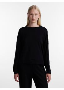 Pieces Damen Sweatshirt "PCCHILLI LS SWEAT NOOS BC", schwarz, casual, Gr. L, unifarben, Sweatware, Obermaterial: 50% Baumwolle, 50% Polyester,