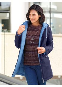 Casual Looks Damen Wendejacke, blau, Gr. 18, unifarben, 100% Polyester, Jacken