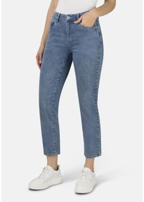 STOOKER WOMEN Damen 5-Pocket-Jeans "Straight Fit Zermatt Denim", blau, casual, Gr. 42, Denim/Jeans, 99% Baumwolle, 1% Elasthan, Jeans, Straight Fit