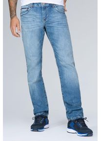 CAMP DAVID Herren Comfort-fit-Jeans, blau, Basic, Gr. 38, Abriebeffekte, Material: 98, 5% Baumwolle, 1, 5% Elasthan, Zusatz: Enthält nichttextile