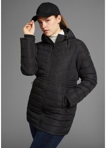 Polarino Damen Steppjacke, schwarz, sportlich, Gr. 48, Web, Obermaterial: 100% Polyester. Futter: 100% Polyester. Wattierung: 100% Polyester, Jacken,