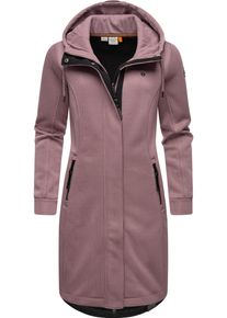 Ragwear Damen Kurzmantel "Letti Long Bonded", lila, sportlich, Gr. XL, Rippware, Material: 100% Polyester, Mäntel, Übergangsmantel aus Rippstrick mit