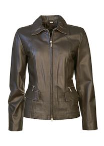 JCC Damen Lederjacke "Triesta", braun, Gr. 48, Oberstoff: 100% Lammnappa-Leder / Futter. 100% Polyester, Jacken
