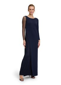 Vera Mont Damen Abendkleid "Vera Mont Abendkleid mit Glanzeffekt", blau, Gr. 40, Obermaterial: 95% Polyester, 5% Elasthan. Besatz: 95% Polyester, 5%