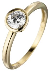 Jobo Damen Goldring, 56, Gelbgold 333, gold, Gelbgold 333, Fingerringe, 333 Gold mit Zirkonia