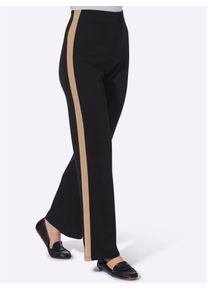 Classic Basics Damen Jerseyhose, schwarz, Gr. 42, unifarben, 100% Baumwolle, Hosen