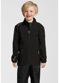 WHISTLER Kinder Softshelljacke "Dublin", schwarz, sportlich, Gr. 140, unifarben, 94% Polyester, 6% Elasthan, Jacken, mit 8.000 mm Wassersäule