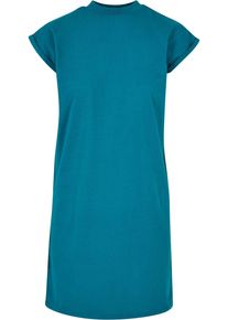Urban Classics Damen Shirtkleid "Urban Classics Damen Ladies Turtle Extended Shoulder Dress", grün, klassisch, Gr. 4XL, unifarben, 100% Baumwolle,