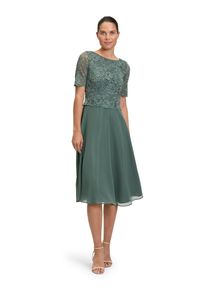 Vera Mont Damen Cocktailkleid "Vera Mont Cocktailkleid mit Spitze", grün, feminin, Gr. 44, Obermaterial: 100% Polyester. Futter: 100% Polyester.,