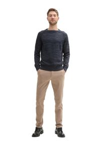 Tom Tailor Herren Chinohose, beige, casual, Gr. 38, Obermaterial: 97% Baumwolle, 3% Elasthan, Hosen, mit dezenter Struktur