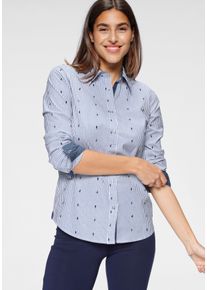 Kangaroos Damen Hemdbluse, weiß, casual, Gr. 36, Web, Obermaterial: 97% Baumwolle, 3% Elasthan, Blusen, mit kontrastfarbenen Details