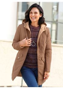 Casual Looks Damen Wendejacke, braun, Gr. 36, unifarben, 100% Polyester, Jacken