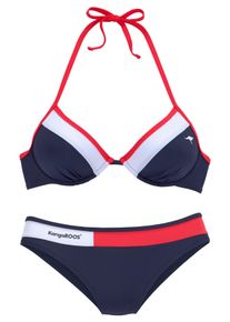 Kangaroos Damen Bügel-Bikini "Energy", blau, Gr. 36, Xtra Life LYCRA, Bikini-Sets, mit Kontrasteinsätzen
